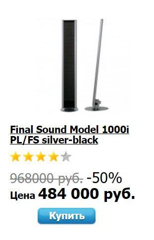 Final Sound Model 1000i PL/FS silver-black